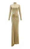 Silvia Tcherassi Celinda Ruched Gown In Gold