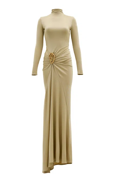 Silvia Tcherassi Celinda Ruched Gown In Gold