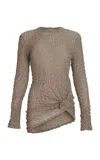 Silvia Tcherassi Celyse Wrap Detailed Top In Light Grey