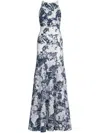 Silvia Tcherassi Chenoa Embroidered Lace Maxi Dress In Blue