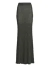 Silvia Tcherassi Ciji Textured Maxi Skirt In Gray