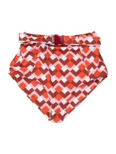 Pre-owned Silvia Tcherassi Colorblock Pattern Bottoms W/ Tags In Orange