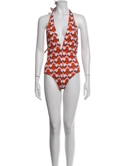 Pre-owned Silvia Tcherassi Colorblock Pattern One-piece In Multicolor