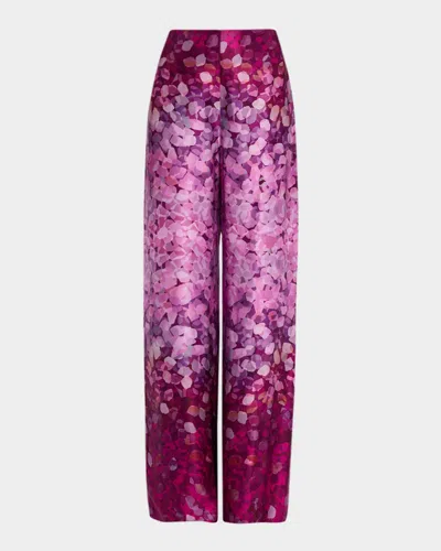 Silvia Tcherassi Como Degrade Wide-leg Pants In Purple