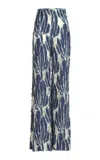 Silvia Tcherassi Como Distressed Denim Wide-leg Pants In Blue
