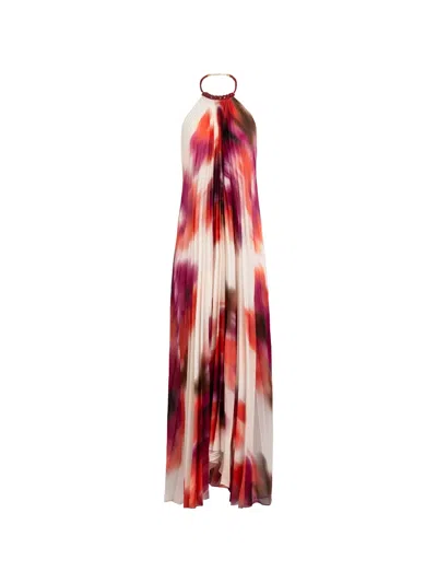 Silvia Tcherassi Constanza Pleated Floral-print Maxi Dress In White