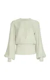 Silvia Tcherassi Covilha Silk Top In Off-white