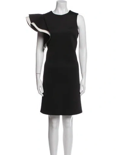 Pre-owned Silvia Tcherassi Crew Neck Knee-length Dress In Black