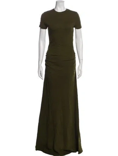 Pre-owned Silvia Tcherassi Crew Neck Long Dress In Green