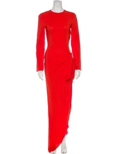 Pre-owned Silvia Tcherassi Crew Neck Long Dress In Orange