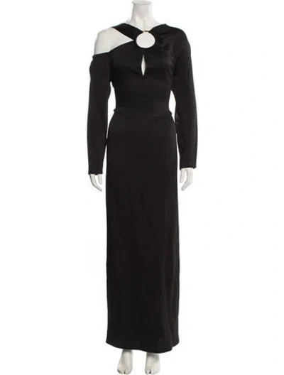 Pre-owned Silvia Tcherassi Crew Neck Long Dress W/ Tags In Black