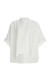 Silvia Tcherassi Daia Crepe Top In White