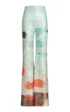 Silvia Tcherassi Dalal Sequined Flared Pants In Multi