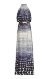 Silvia Tcherassi Damara Draped Crepe Maxi Dress In Print