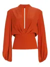 Silvia Tcherassi Delfina V-neck Blouse In Multi