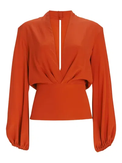 Silvia Tcherassi Delfina V-neck Blouse In Multi