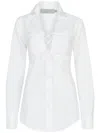 Silvia Tcherassi Dileta Ruched Lace-up Blouse In White
