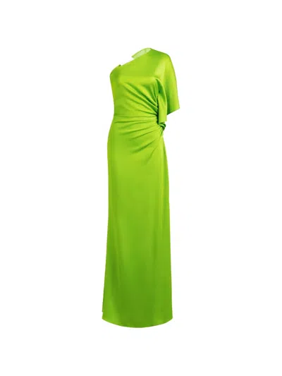 Silvia Tcherassi Doli One-shoulder Maxi Dress In Green