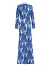 Silvia Tcherassi Ebba Maxi Dress In Blue