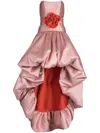 Silvia Tcherassi Elaine Rose-appliqué Dress In Pink