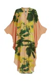 Silvia Tcherassi Elea Silk Caftan Midi Dress In Multi