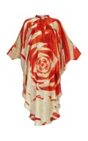 Silvia Tcherassi Elea Silk Tunic Midi Dress In Red