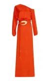 Silvia Tcherassi Elga Off-the-shoulder Crepe Maxi Dress In Orange