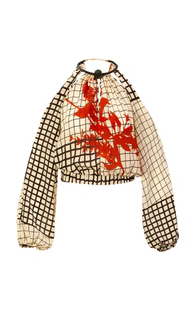 Silvia Tcherassi Elke Silk Top In Multi