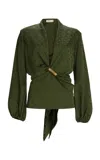 Silvia Tcherassi Elvie Draped Top In Green