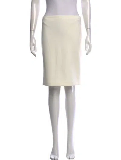 Pre-owned Silvia Tcherassi Embroidered Accent Knee-length Skirt In Neutrals