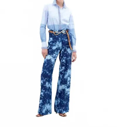 Silvia Tcherassi Emine High-waisted Pant In Indigo In Blue