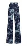 Silvia Tcherassi Emine Printed Linen Pants In Blue