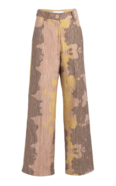 Silvia Tcherassi Emine Straight Leg Pants In Floral