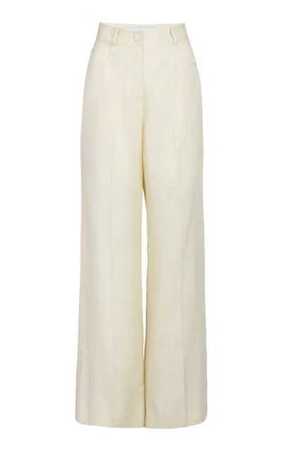 Silvia Tcherassi Emine Straight Leg Pants In Off-white