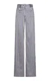 Silvia Tcherassi Emine Striped Silk-blend Straight-leg Pant