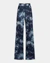 Silvia Tcherassi Emine Printed Linen Pants In Indigo
