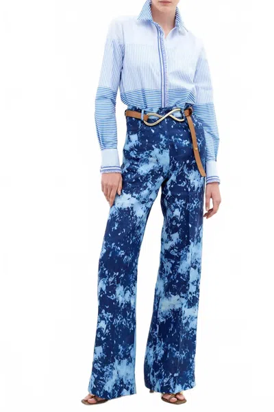 Silvia Tcherassi Emine Wide Leg Pants In Indigo In Blue