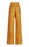 Silvia Tcherassi Emine Wide Leg Pants In Orange