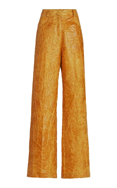 Silvia Tcherassi Emine Wide Leg Pants In Orange