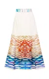 Silvia Tcherassi Erin Cotton Midi Skirt In Multi