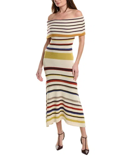 Silvia Tcherassi Eva Alpaca Maxi Dress In Yellow