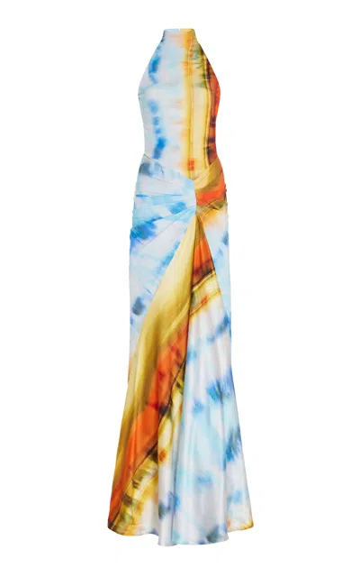 Silvia Tcherassi Exclusive Frances Tie-dyed Jersey Maxi Dress In Multi