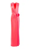Silvia Tcherassi Fadila Gathered Maxi Dress In Red