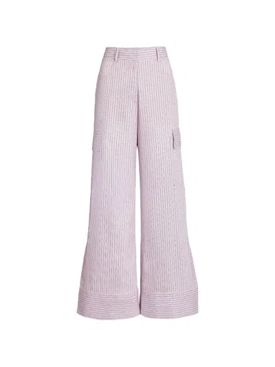 Silvia Tcherassi Falak Striped Trousers In Pink