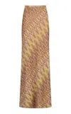 Silvia Tcherassi Famara Zigzag Maxi Skirt In Multi