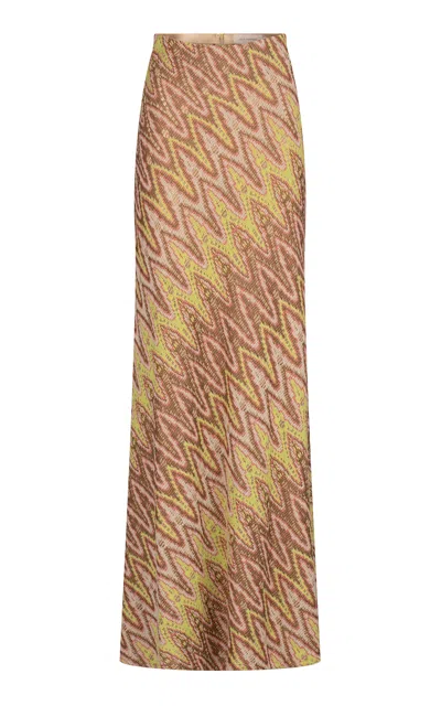 Silvia Tcherassi Famara Zigzag Maxi Skirt In Multi