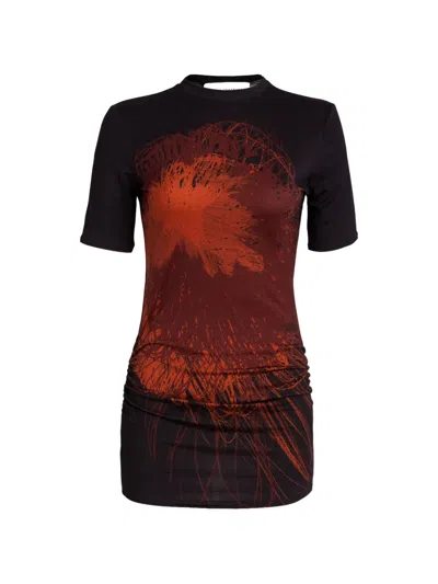 Silvia Tcherassi Fano Abstract-print T-shirt In Brown