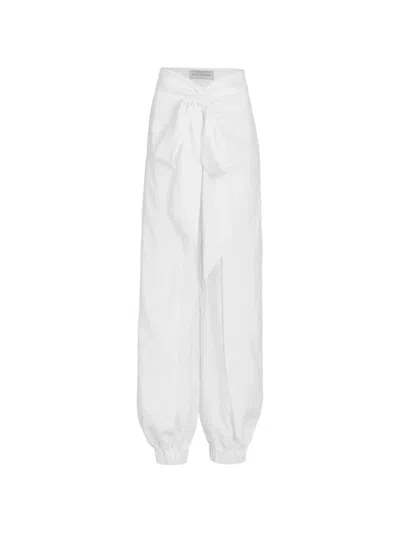 Silvia Tcherassi Felipe Knot-detail Trousers In White