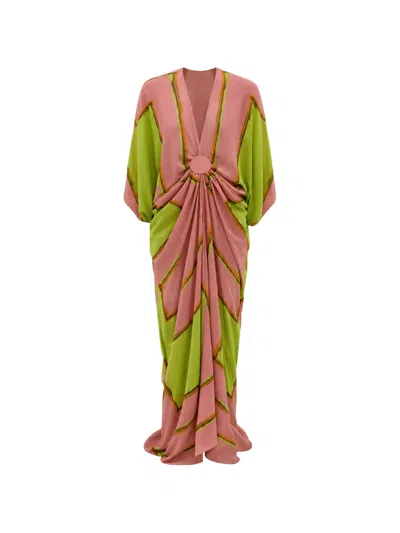 Silvia Tcherassi Fiore Maxi Dress In Animal Print