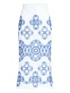 Silvia Tcherassi Layan Linen-cotton Midi Skirt In White